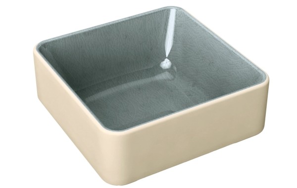 Playground NARA Schale tief eckig grau 9x9cm 0.19lt H4.3cm
