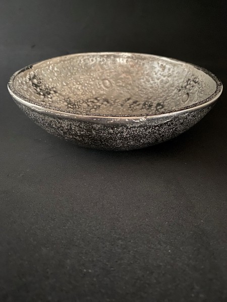 Deko-Objekt Moonrock Decor Schale Silber