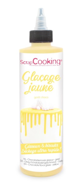 Schokoladengeschmacksglasur Drip Cake, gelb 130g