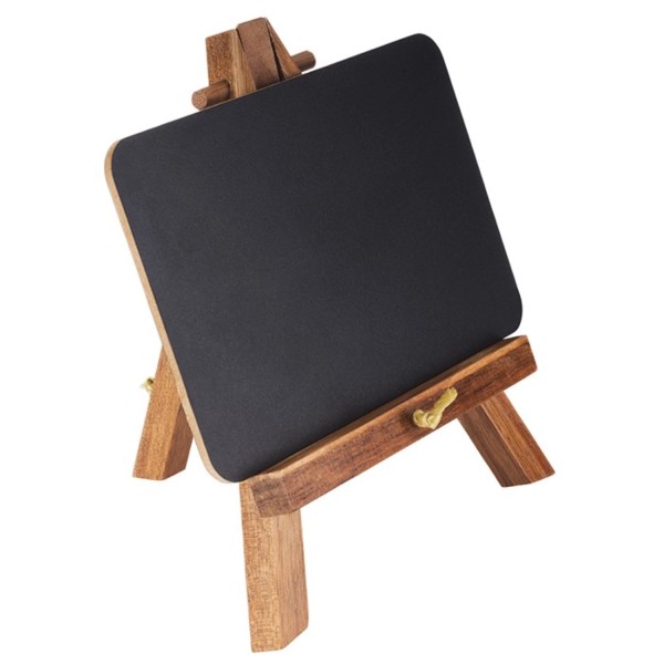 MiniStaffelei,2-teilig 13.5x10cm, H19cm, Akazienholz