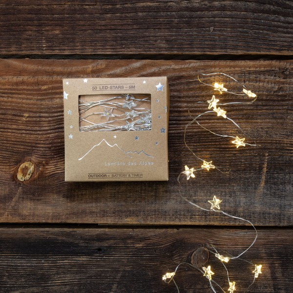 Milchkannen-Laterne LED Lichterkette Batterie LMLK 050 SC Sterne