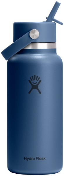 Trinkflasche Wide Flex Deckel Strohhalm 945ml harbor blue