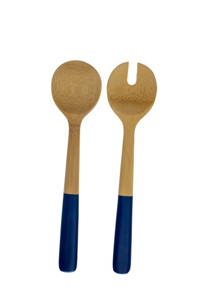 Salatbesteck 27cm Bambus night blue