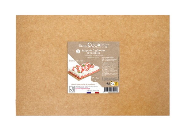 5er Set Kuchenunterlage Kraftpapier 20x30cm