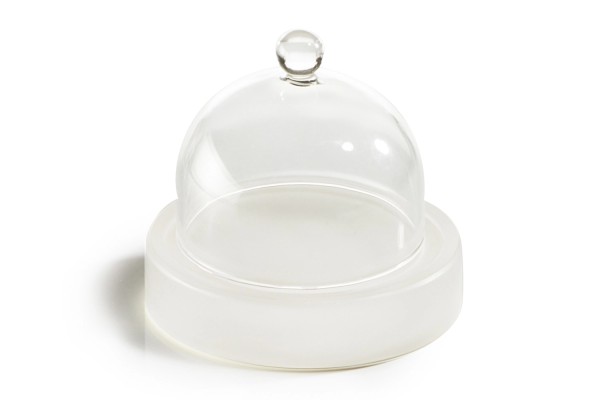 Ice Buttergefäss mit Haube D9cm H8.5cm weiss Nacryl