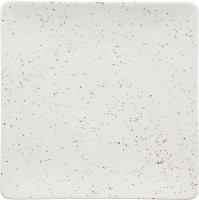 Pottery Unique white Teller flach quadratisch coupe 20cm