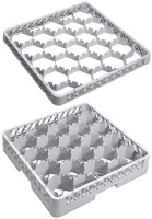 Gläser Spülkorb 20 Fächer 1 Aufsatz max Glas H12.3cm D9cm