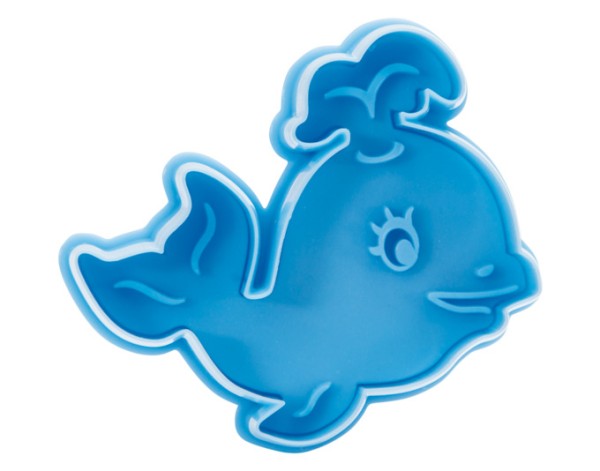 Ausstecher Wal 5.5 cm blau