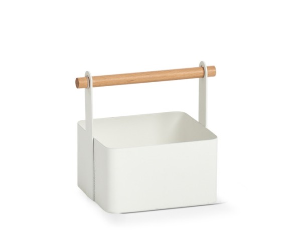 Tragekorb Metall weiss 14.5cm
