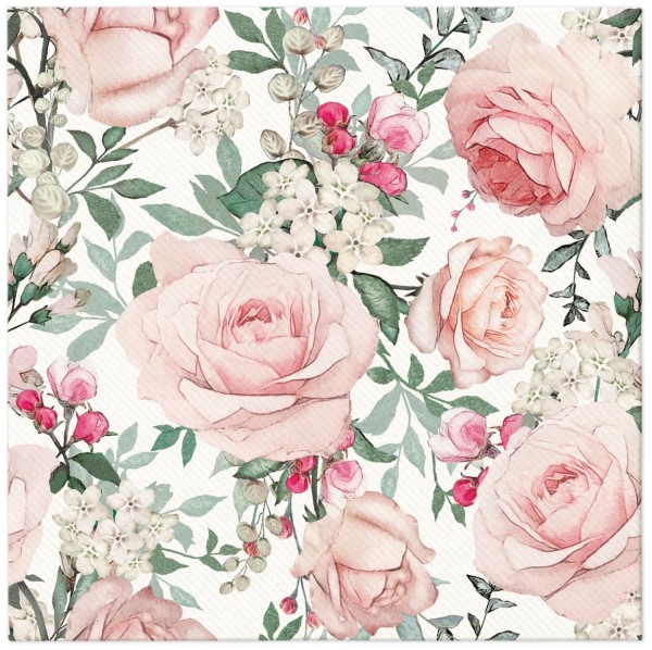 Servietten Dinner 12x Gorgeous Roses 40x40cm