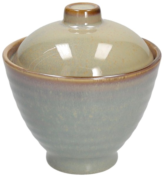 JAP Schüssel mit Deckel D10xH8cm braun