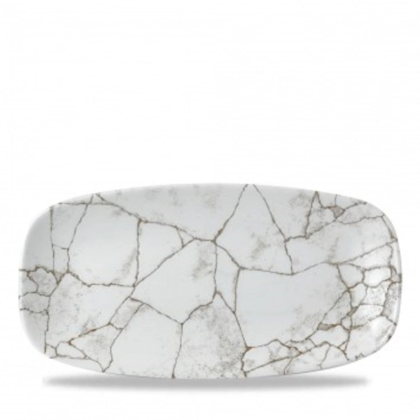 S.P. Kintsugi Agate Grey rechteckige Platte 29.8x15