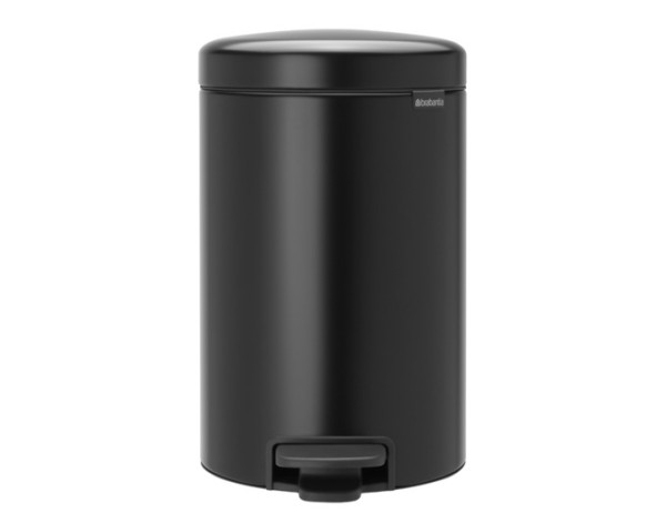 Treteimer matt black 12l