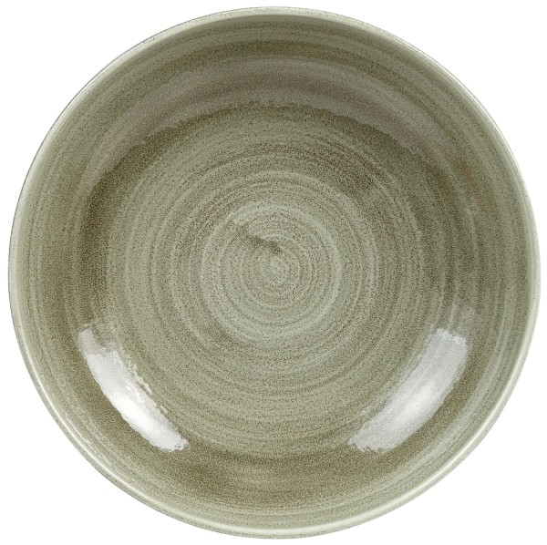 Stonecast Patina Burnished Green Coupe Teller tief 24.8cm