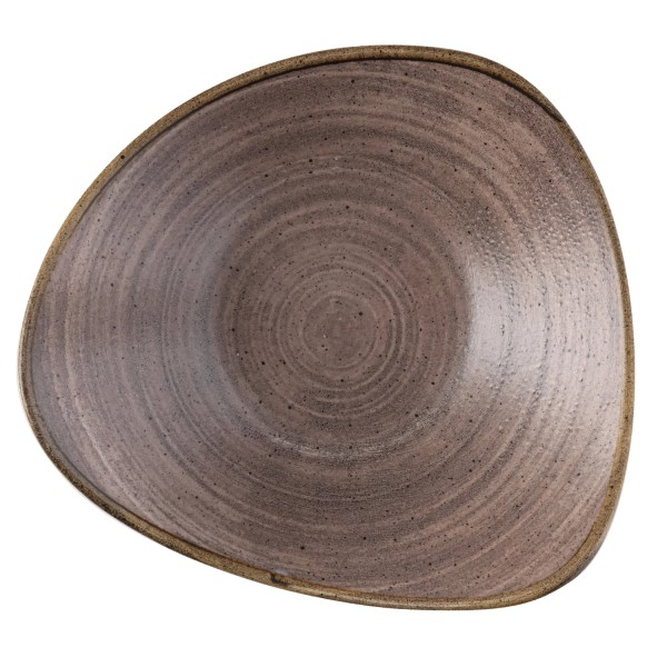 Stonecast Raw Brown Triangel Schüssel 23.5cm