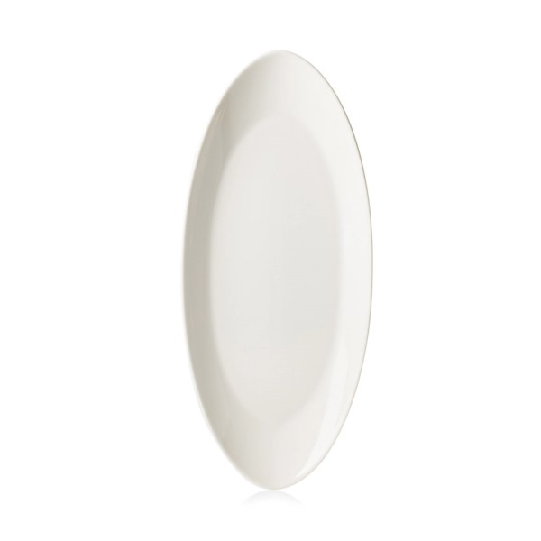Madeleine Teller oval L36cm alabaster weiss