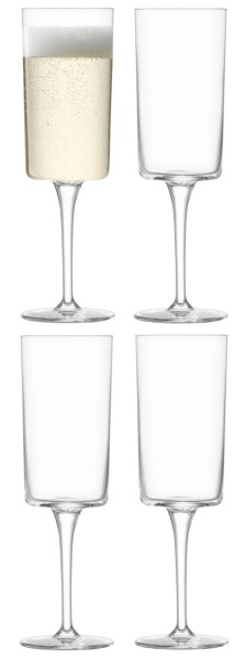 4er Set Gio Champagnerglas 210ml transparent