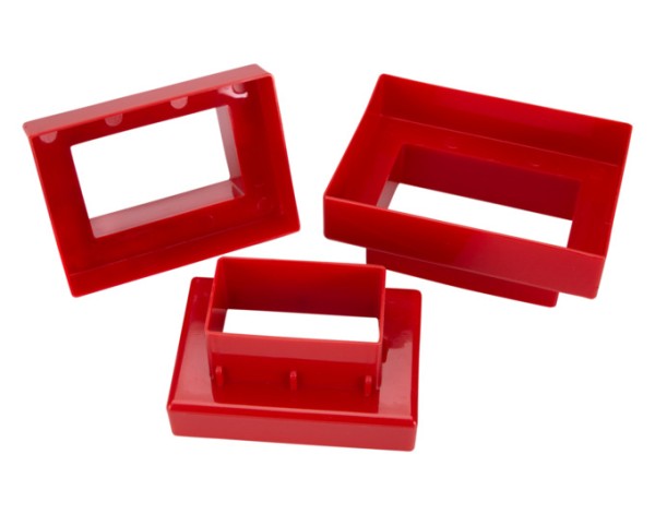 Ausstecher Set Rechteck rot