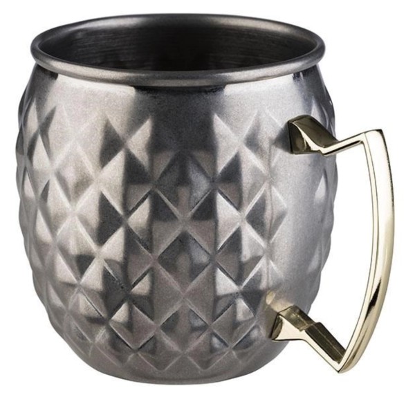Mug Moscow Mule Antik-Edelstahl Look D9,5cm H10cm