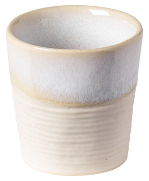 Nótos Becher ohne Henkel 80ml 6x5.8cm H6.1cm weiss/sand