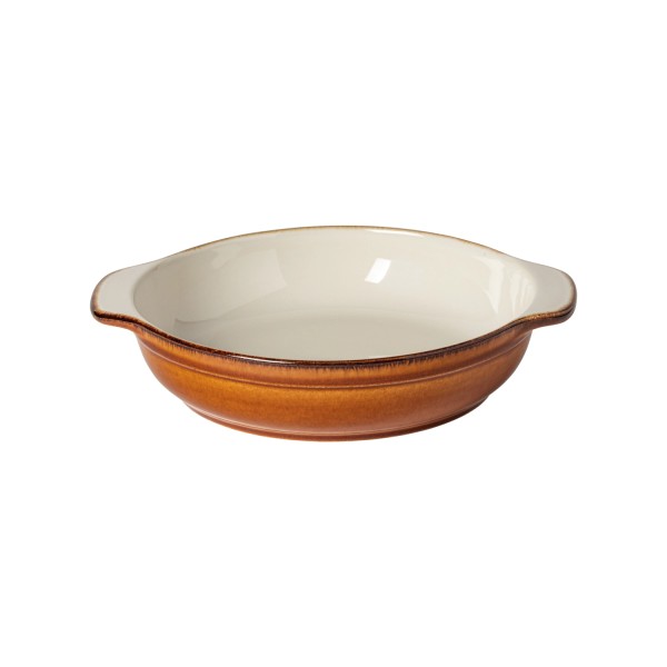 Poterie Teller tief 830ml D25cm H5.4cm cream-caramel
