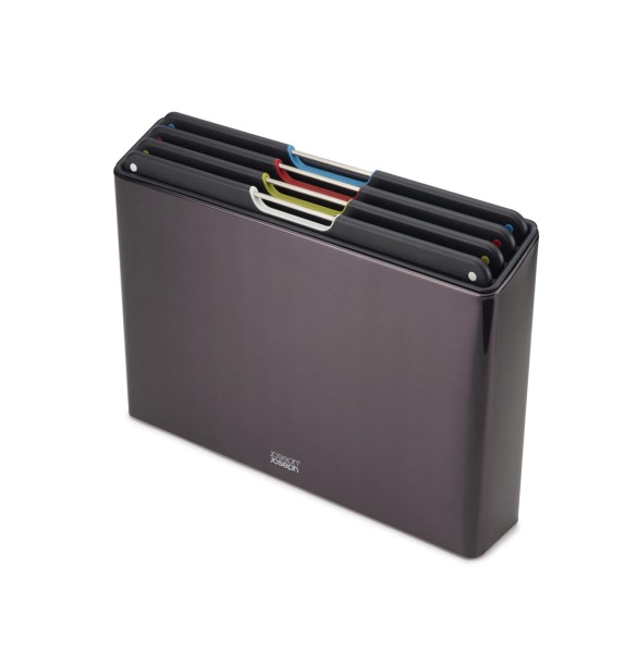 Folio Steel 4tlg. Schneidebrett-Set Carbon Black