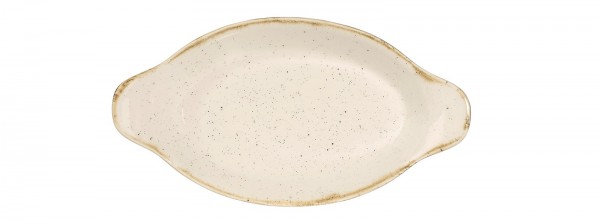 Stonecast Barley White Schale oval mit Griffen 23.2x12.5cm