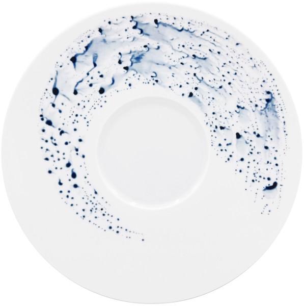 Blue Impression Teller D29cm H2.5cm SpiegelD 11cm