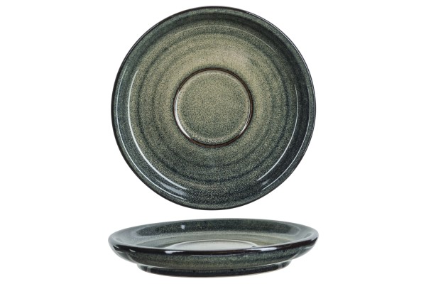 Mendoza Espresso Unterteller, grün-blau, 11.2x1.7cm