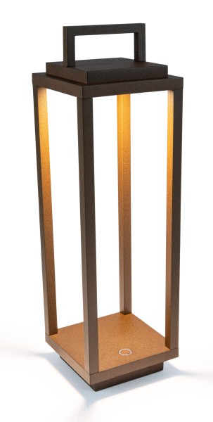 Abert Resort Maxi Lampe wiederaufladbar, rost 14x14cm H54cm