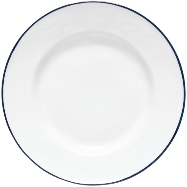 Beja Salat- u. Dessertteller D22.6cm H3.3cm weiss-blau