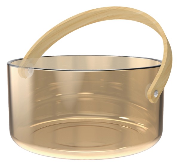 Servierschale mit Henkel, gold