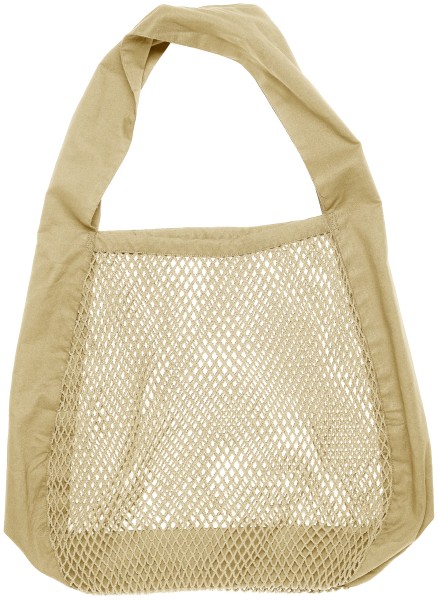 Net shoulder Tasche 44x15x45cm pale honey Biobaumwolle
