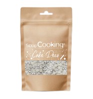 Zuckerstreusel Sterne und Perlen silber 55g