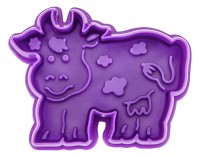 Ausstecher Kuh 7 cm violett