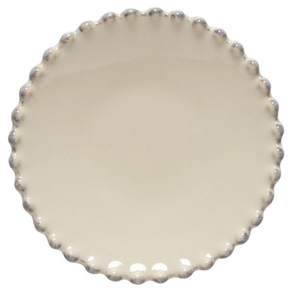 Pearl Teller D12.7cm H2.3cm cream