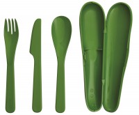 Recycled & Recyclable Besteck-Set, grün