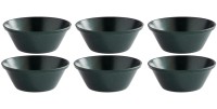 6er Set Dipschälchen D6cm H2.5cm, Edelstahl, grün