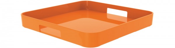 Gallery Tablett quadratisch orange 33x33 cm