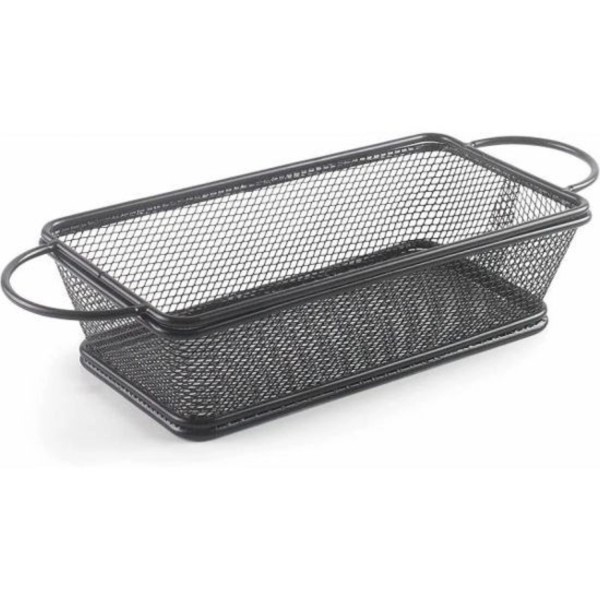 Korb rechteckig schwarz 21x11x6cm mit 2 Griffen