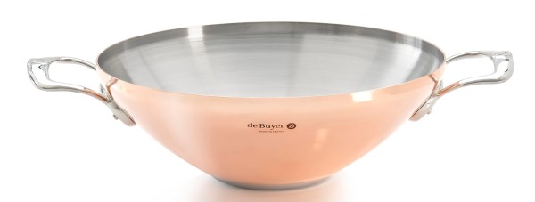 PRIMA MATERA Wok KupferEdelstahl D:32cm 2 Griffe Induktion