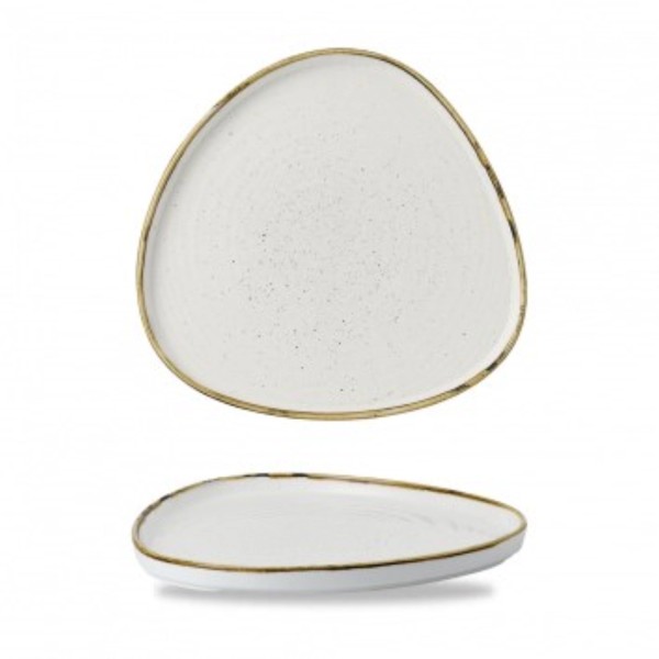 Stonecast Barley White Chefs Triangel Teller 26cm H2cm