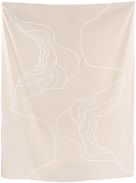 Reconnect Schal 140x180cm stone Biobaumwolle