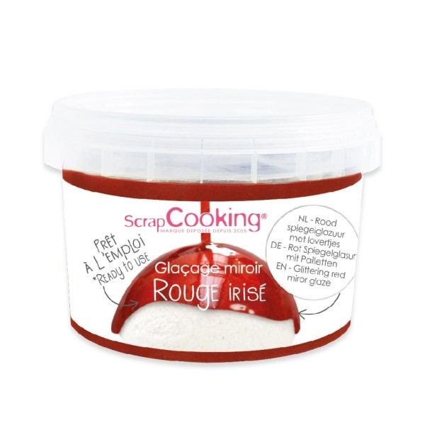 Spiegelglasur glitzerndes rot, 300g