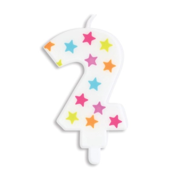 Kerze Nummer 2 Sterne