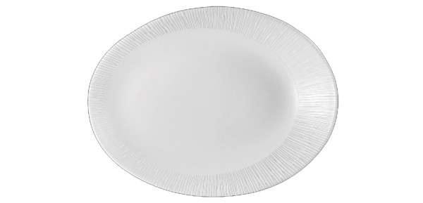 Bamboo White Teller oval 29x22.7x3.8cm