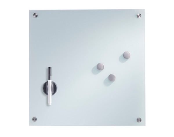 Memobord Glas weiss 40x40cm