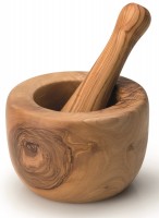 Olivenholz Mörser, 14 cm