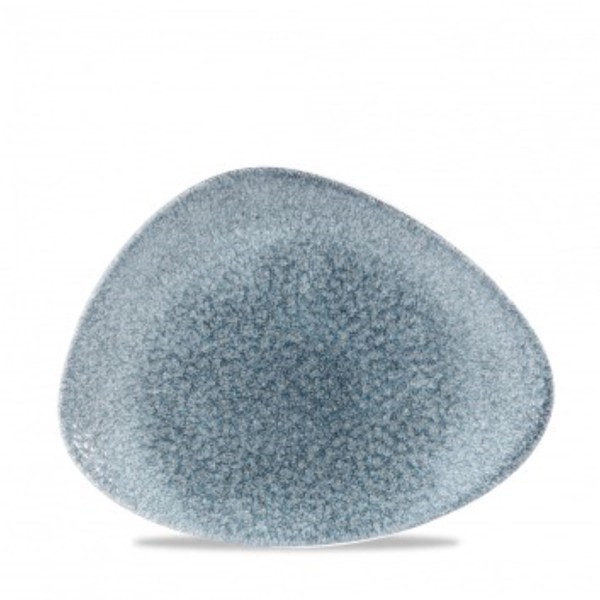S.P. Raku Topaz Blue Triangel Platte 26x20cm,