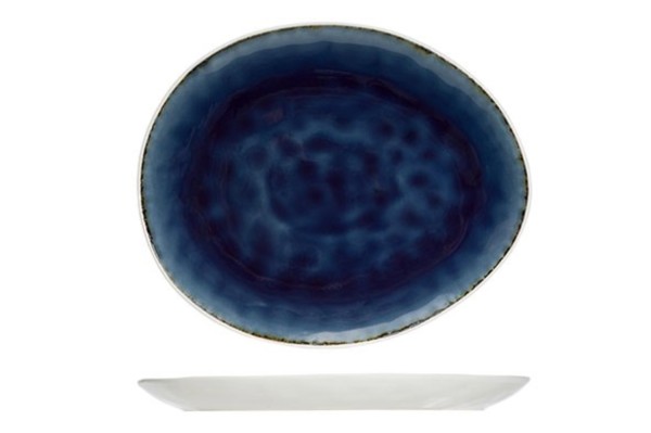 Spirit Blue Teller oval, 16.5x19.5cm